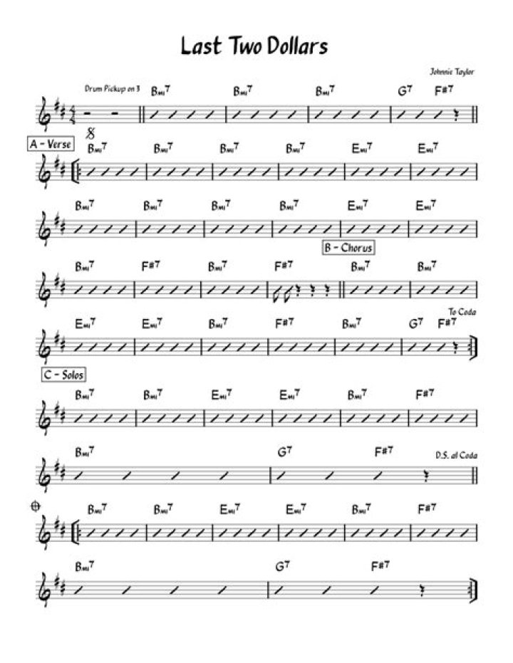 Find The Lyrics For "Last Two Dollars" Here